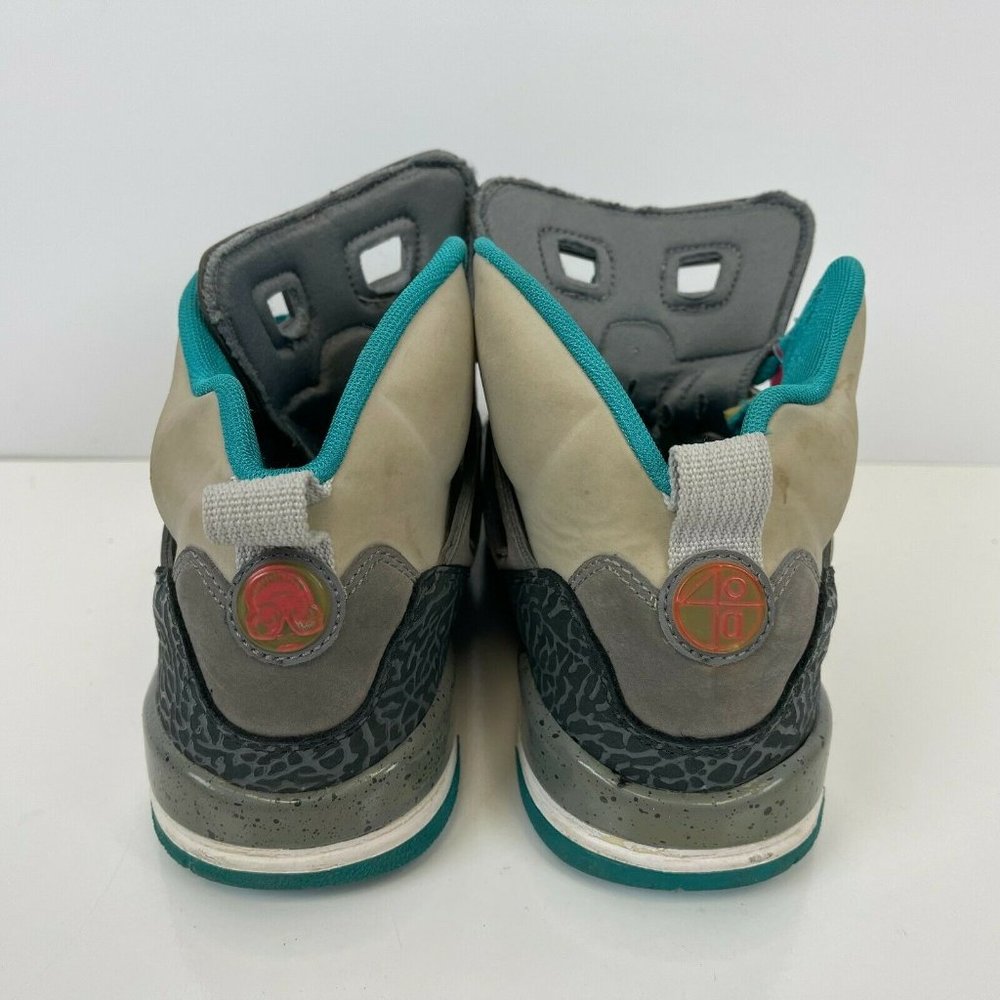 Jordan Spizike Miami Vice Basketball Shoes Grey Vivid Pink Youth 7Y - Picture 4 of 6